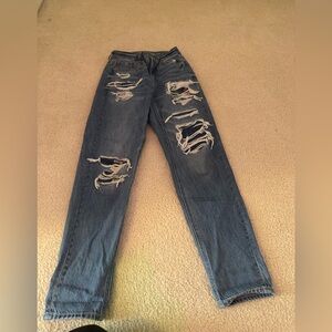 American Eagle mom straight, size 000
NWOT, flannel hole covers